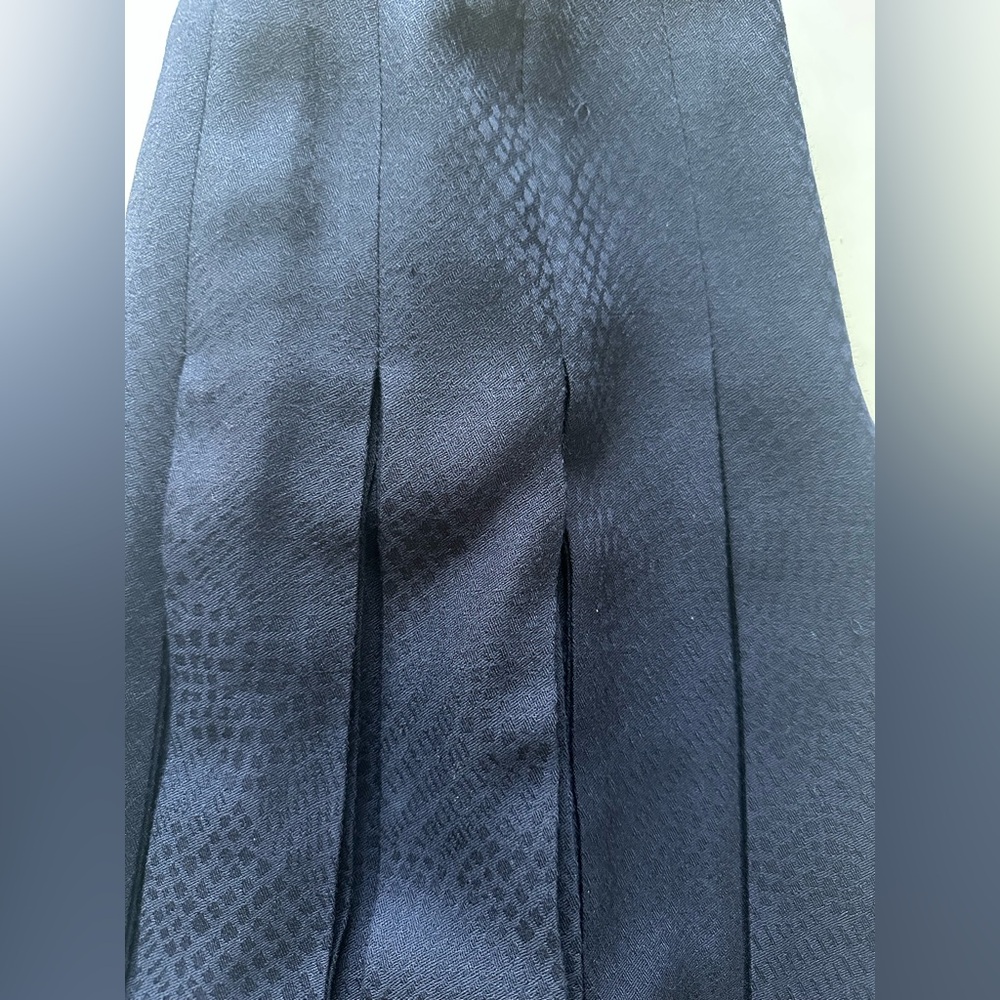 Burberry Wool Navy A-Line Skirt - Picture 6 of 6